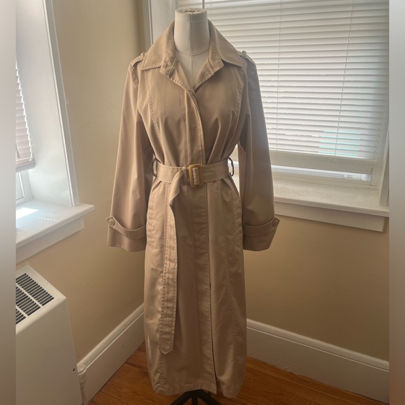 London fog tan trench coat size regular 8 - Picture 1 of 16